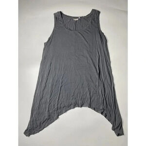 LOGO By Lori Goldstein Asymmetrical Hem Sleeveless Top Women’s Gray XL
